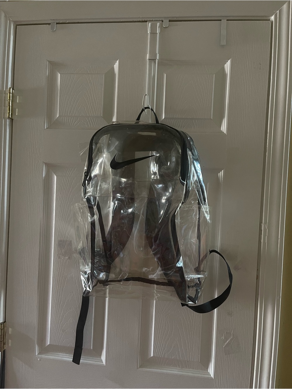 Nike Brasilia training transparent PVC Backpack with Black Trim and Logo - Picture 4 of 15